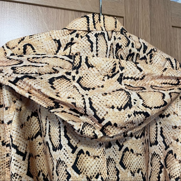 FRAME Python Overcoat Belted Trench Yellow M - Picture 11 of 12